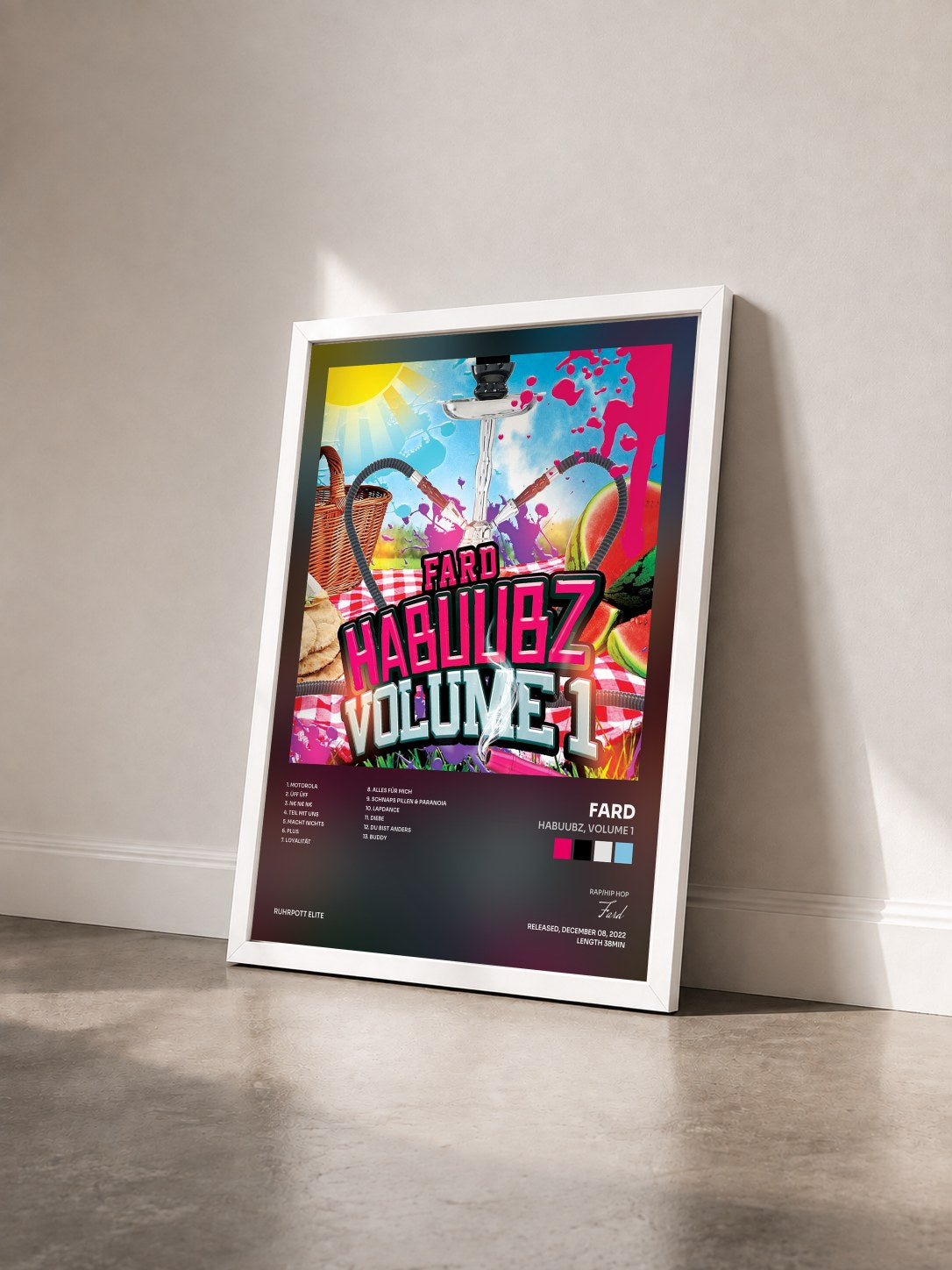 #blanc Tableau de l'album Habuubz, Volume 1 de Fard vu de trois quarts, cadre blanc