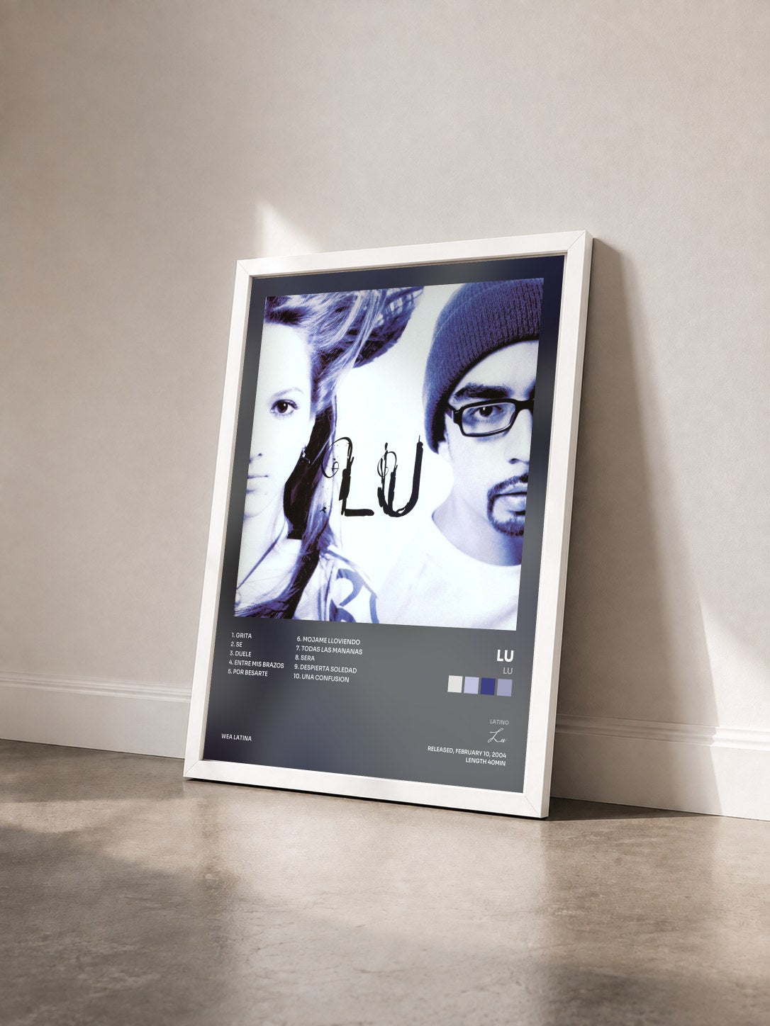 #blanc Tableau de l'album Lu de Lu vu de trois quarts, cadre blanc