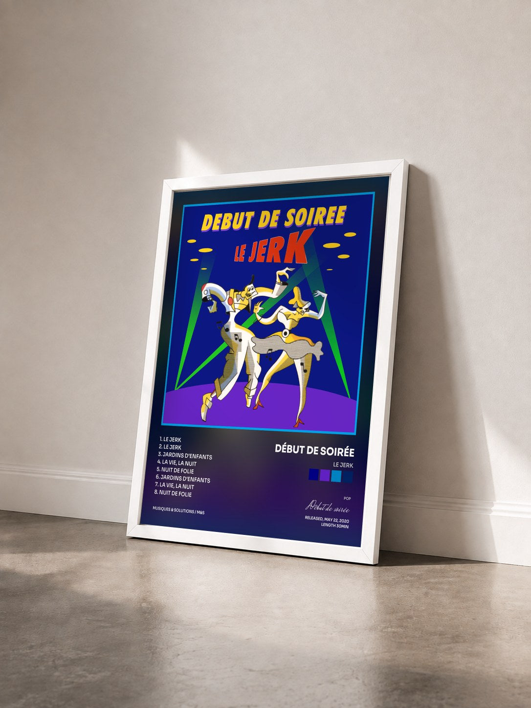 #blanc Tableau de l'album Le jerk de Début de soirée vu de trois quarts, cadre blanc