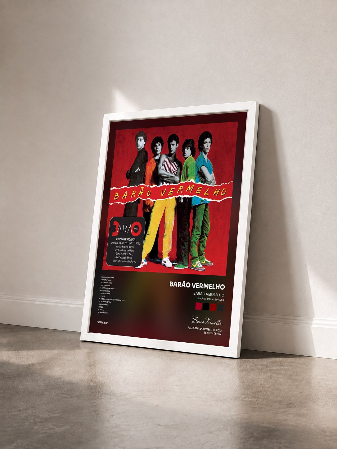 #blanc Tableau de l'album Barão Vermelho (Edição Especial 30 Anos) de Barão Vermelho vu de trois quarts, cadre blanc