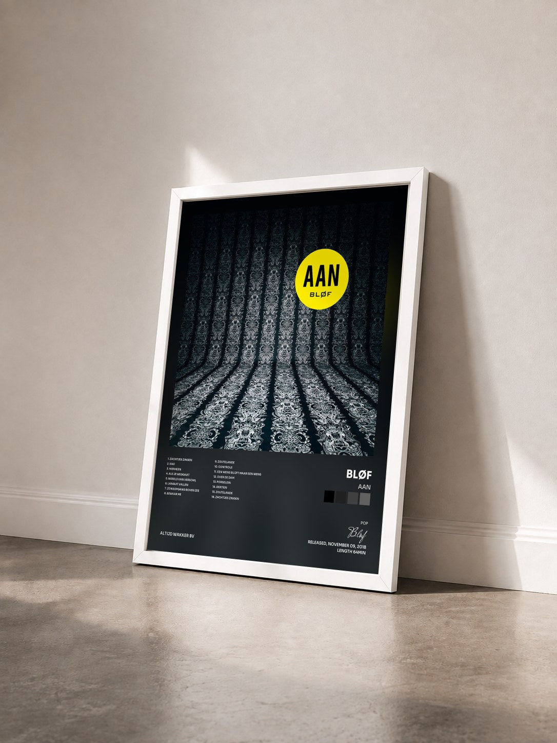 #blanc Tableau de l'album Aan de Bløf vu de trois quarts, cadre blanc
