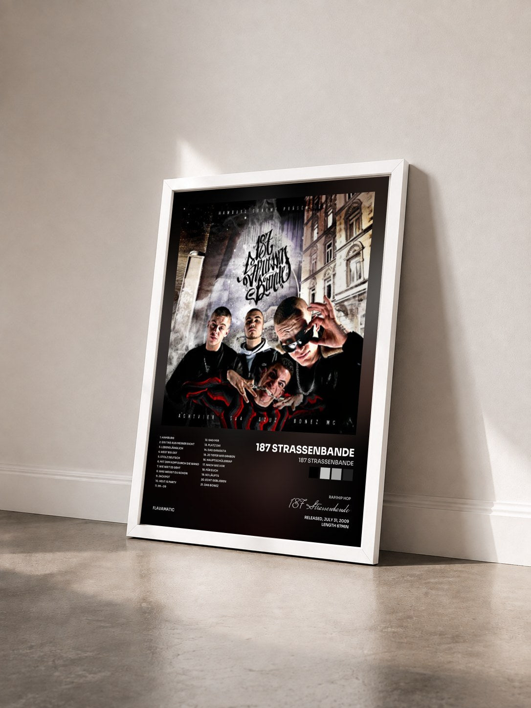 #blanc Tableau de l'album 187 Strassenbande de 187 Strassenbande vu de trois quarts, cadre blanc