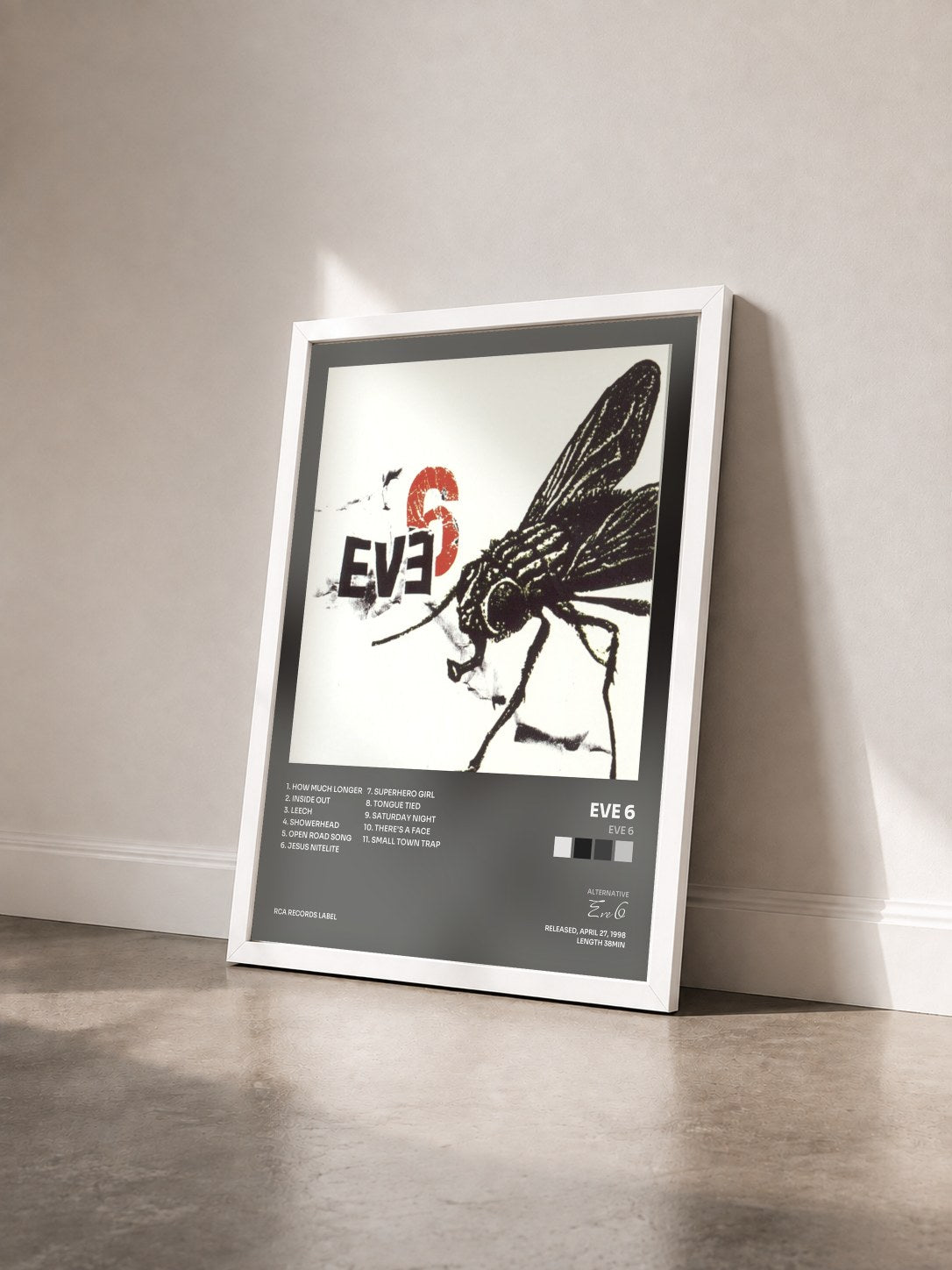 #blanc Tableau de l'album Eve 6 de Eve 6 vu de trois quarts, cadre blanc
