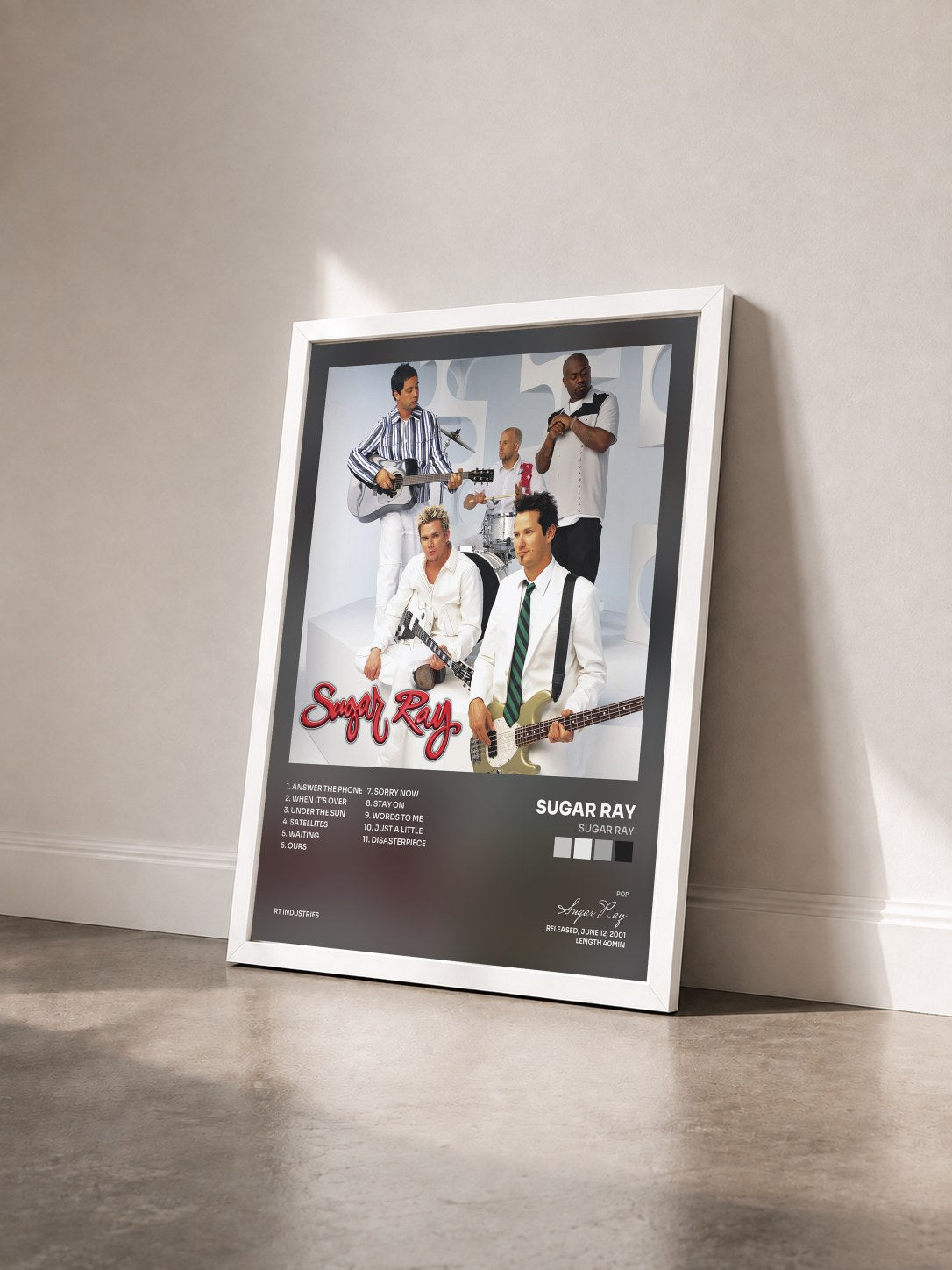 #blanc Tableau de l'album Sugar Ray de Sugar Ray vu de trois quarts, cadre blanc