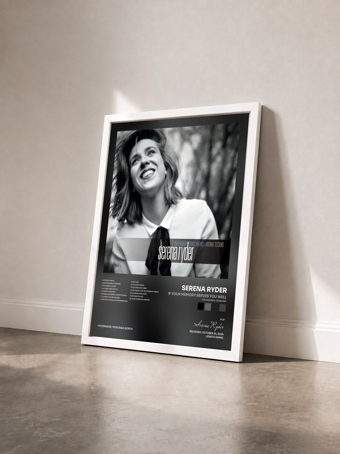 #blanc Tableau de l'album If Your Memory Serves You Well (The Original Sessions) de Serena Ryder vu de trois quarts, cadre blanc