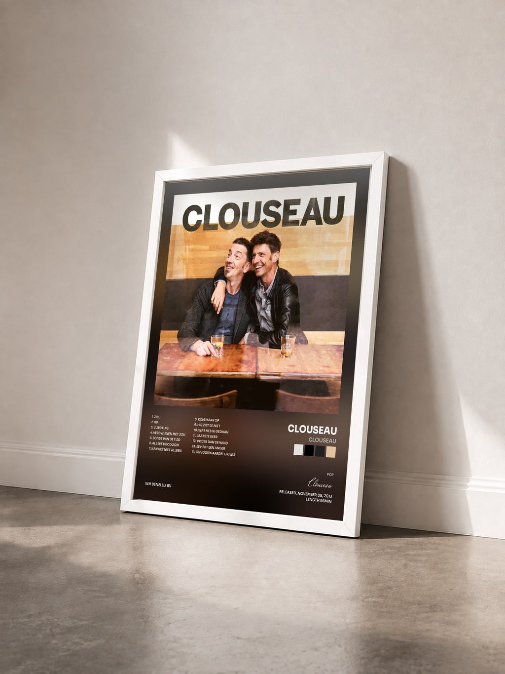#blanc Tableau de l'album Clouseau de Clouseau vu de trois quarts, cadre blanc
