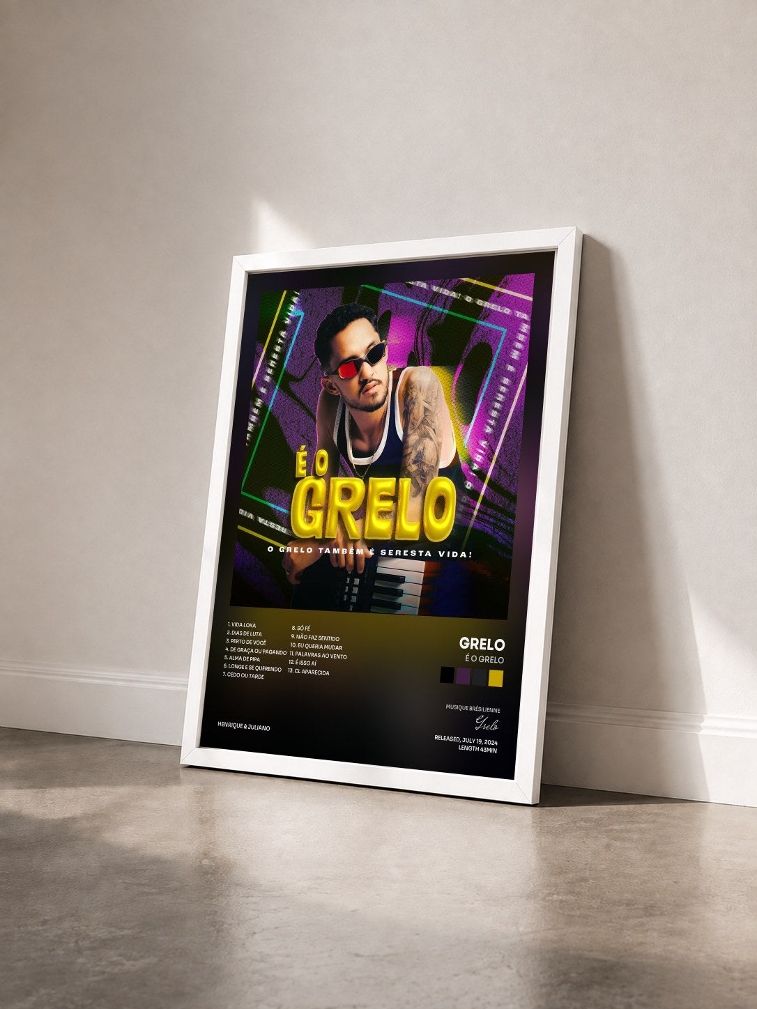 #blanc Tableau de l'album É o Grelo de Grelo vu de trois quarts, cadre blanc
