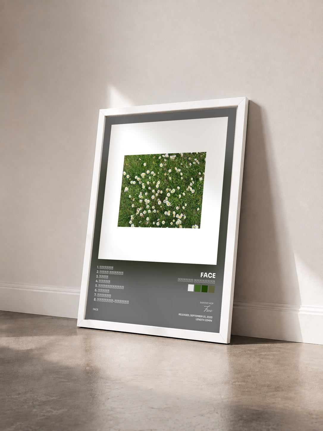 #blanc Tableau de l'album Ничего хорошего de Face vu de trois quarts, cadre blanc
