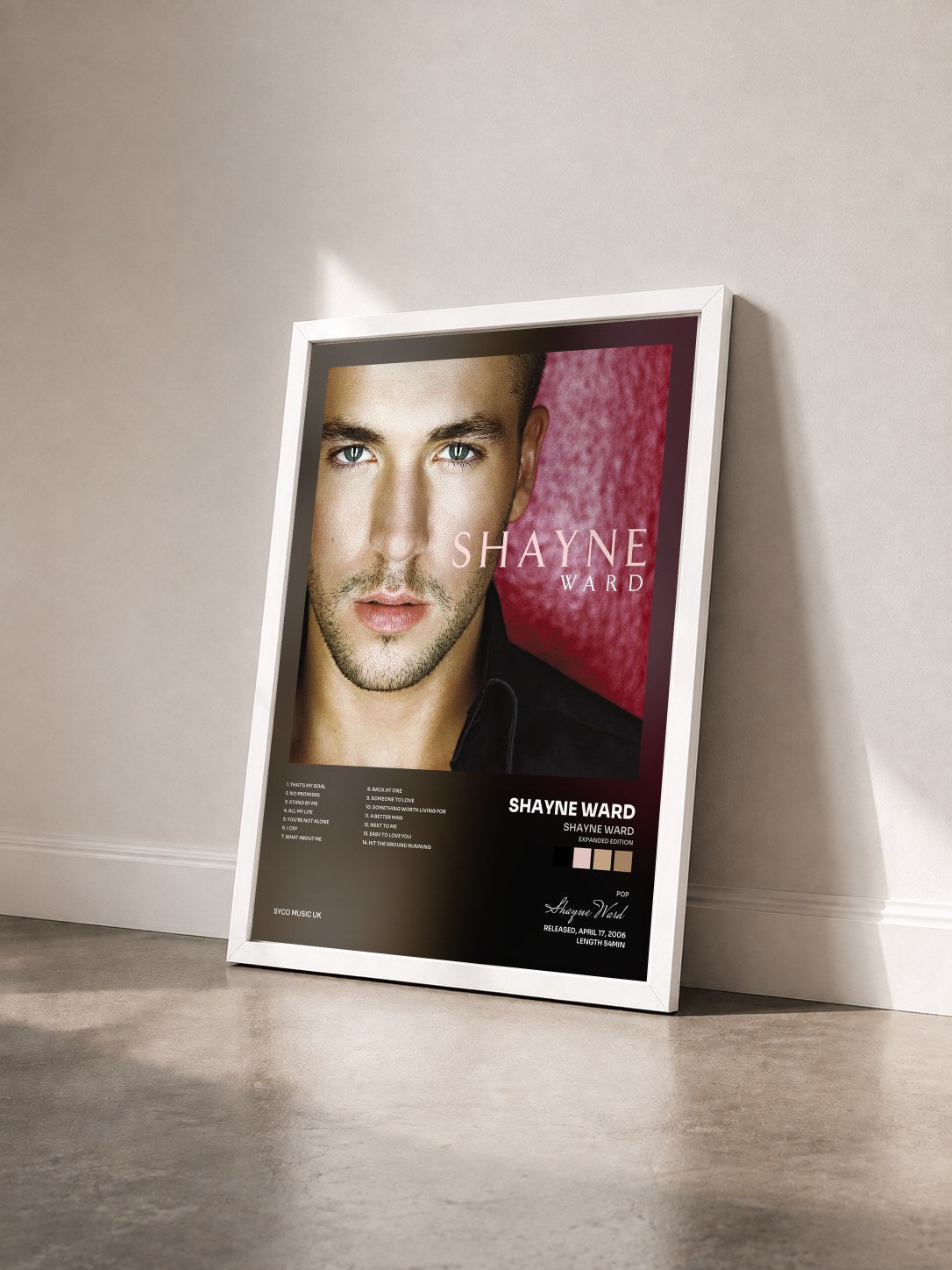 #blanc Tableau de l'album Shayne Ward (Expanded Edition) de Shayne Ward vu de trois quarts, cadre blanc