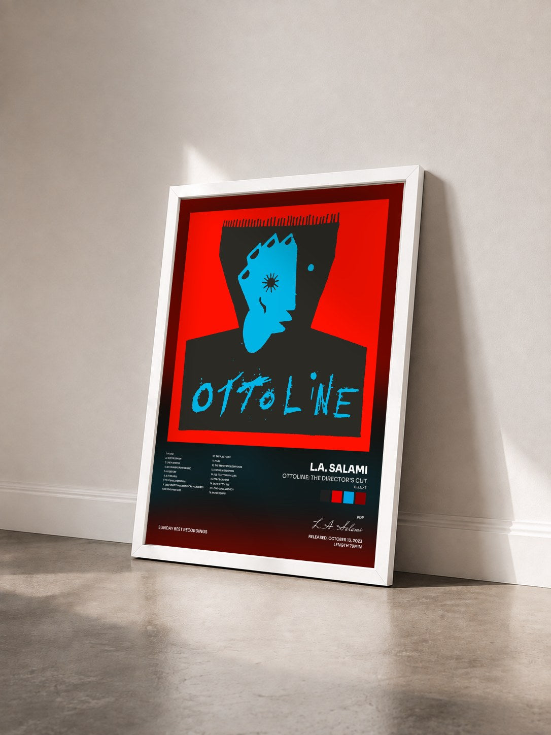 #blanc Tableau de l'album OTTOLINE: THE DIRECTOR'S CUT (DELUXE) de L.A. Salami vu de trois quarts, cadre blanc