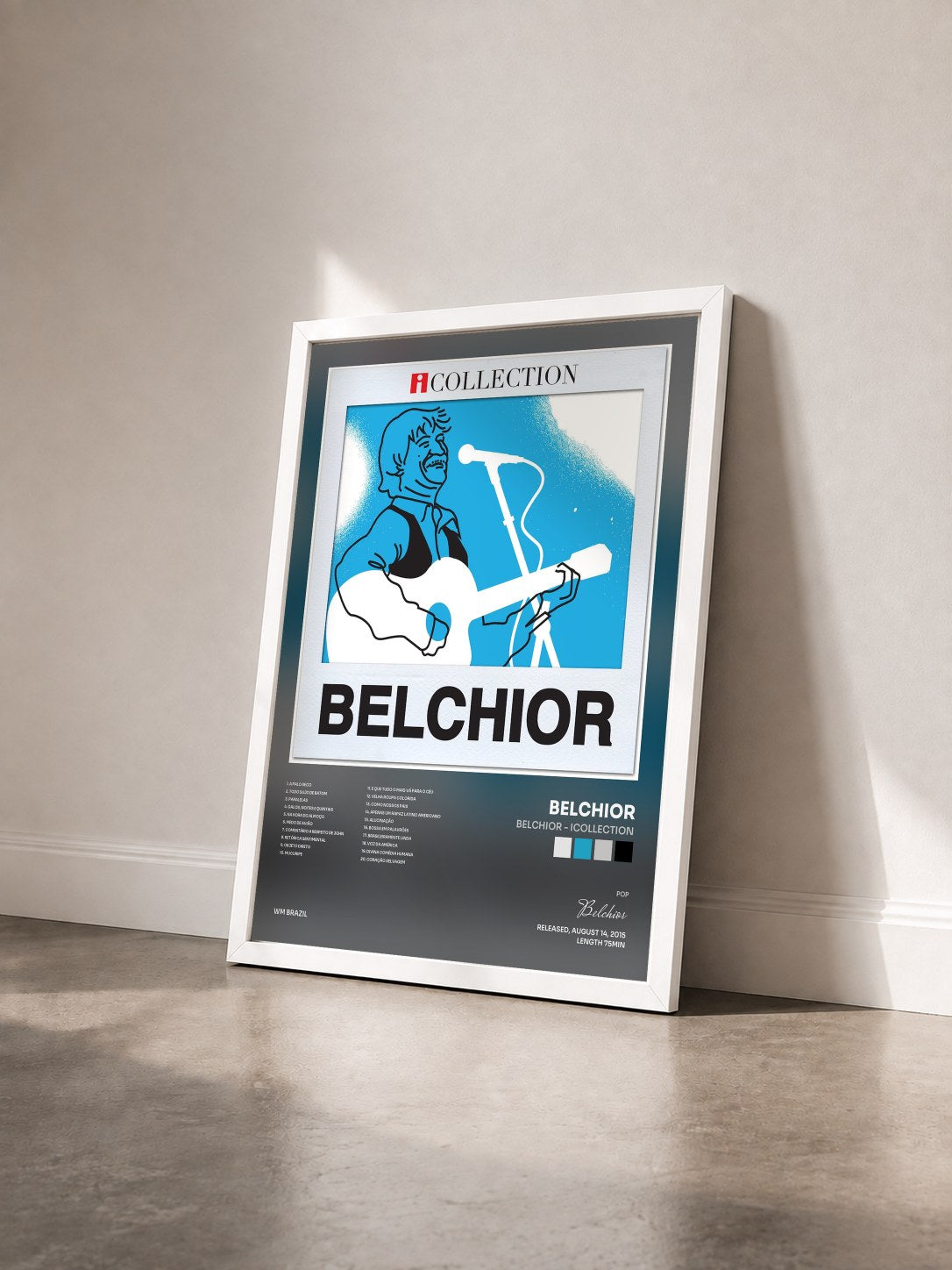 #blanc Tableau de l'album Belchior - iCollection de Belchior vu de trois quarts, cadre blanc