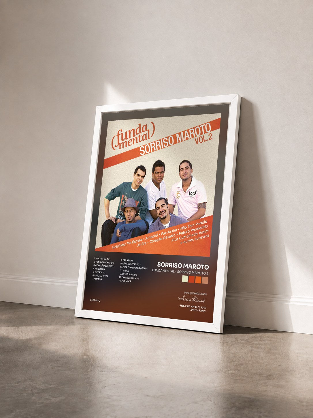 #blanc Tableau de l'album Fundamental - Sorriso Maroto 2 de Sorriso Maroto vu de trois quarts, cadre blanc