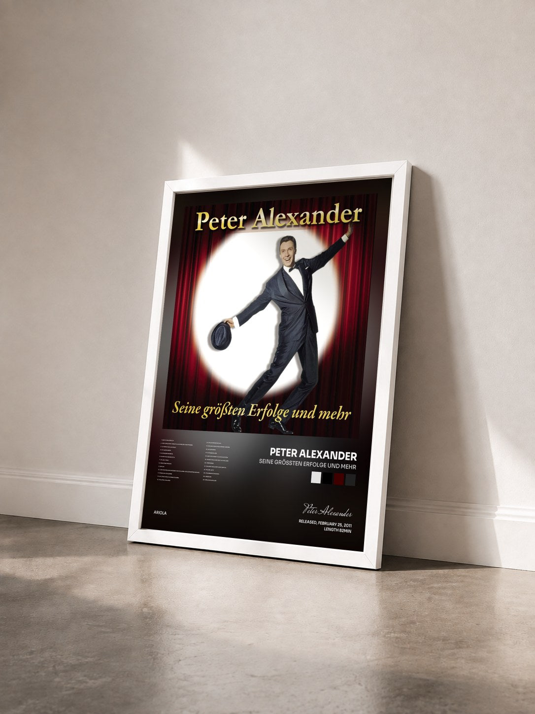 #blanc Tableau de l'album Seine größten Erfolge und mehr de Peter Alexander vu de trois quarts, cadre blanc