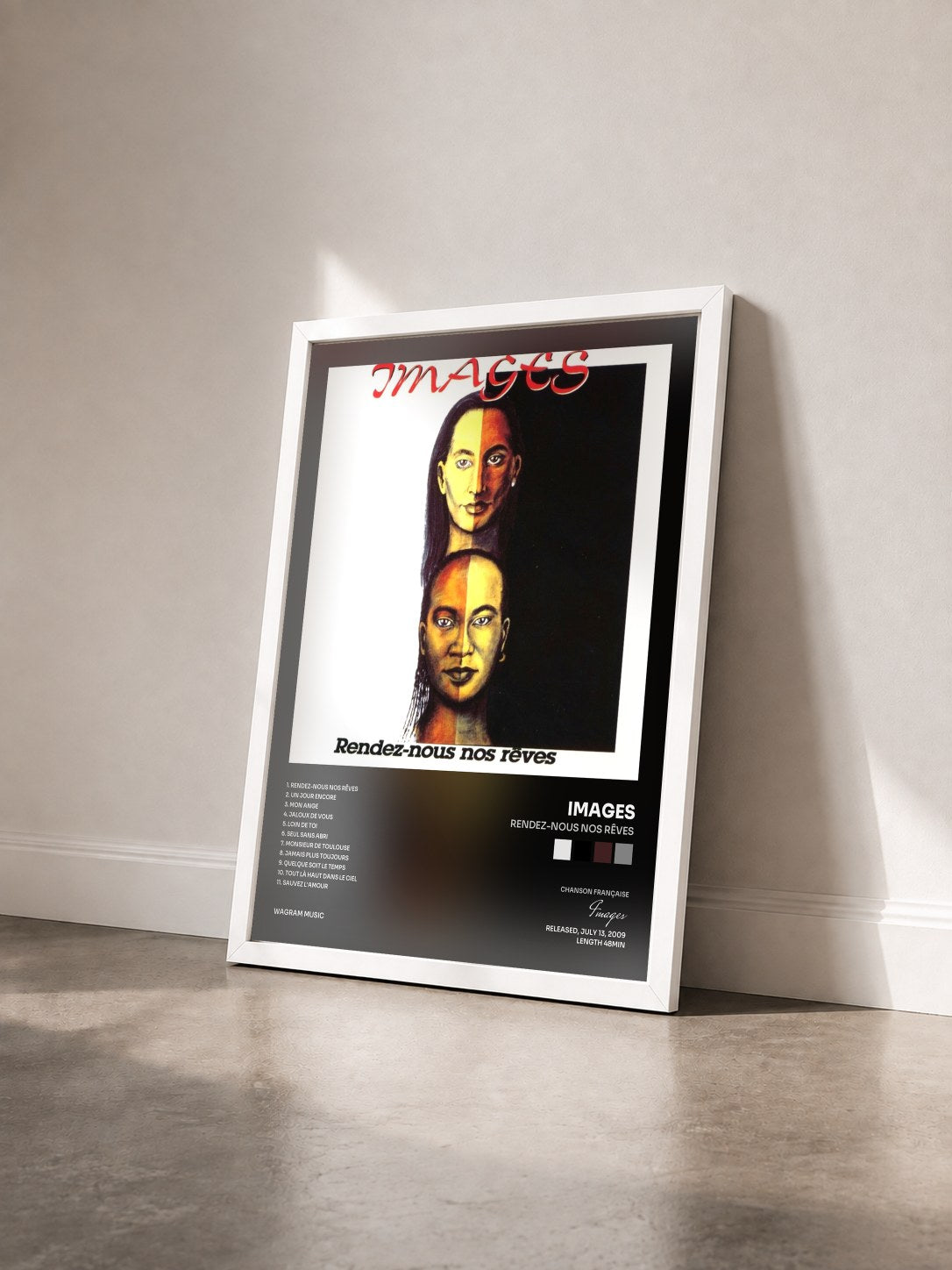#blanc Tableau de l'album Rendez-nous nos rêves de Images vu de trois quarts, cadre blanc