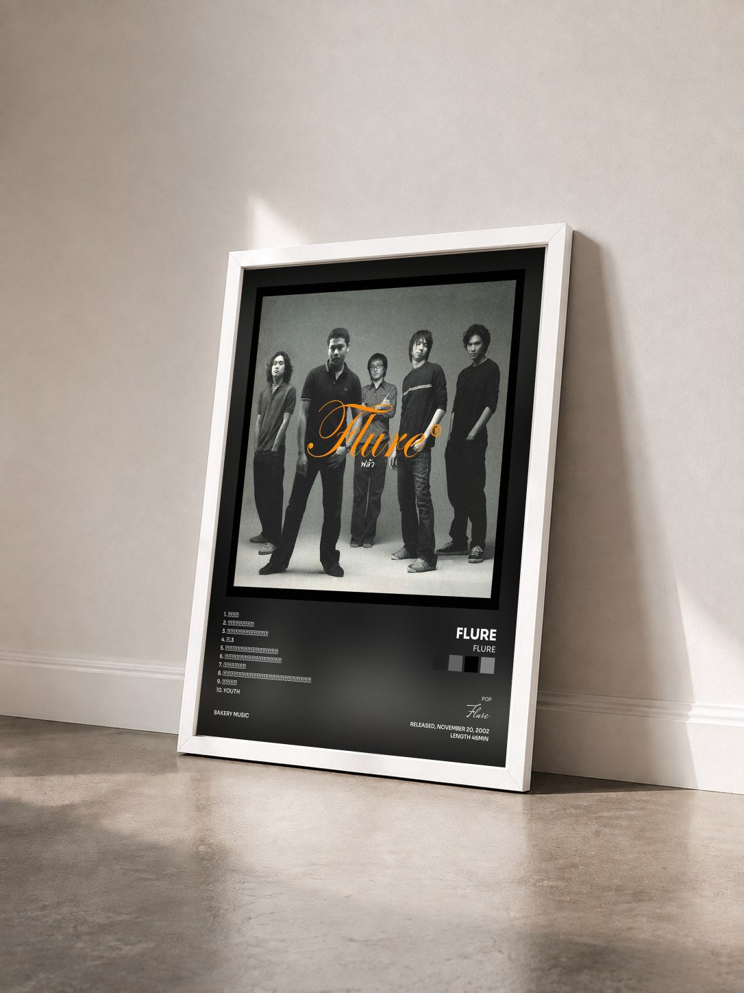 #blanc Tableau de l'album Flure de Flure vu de trois quarts, cadre blanc
