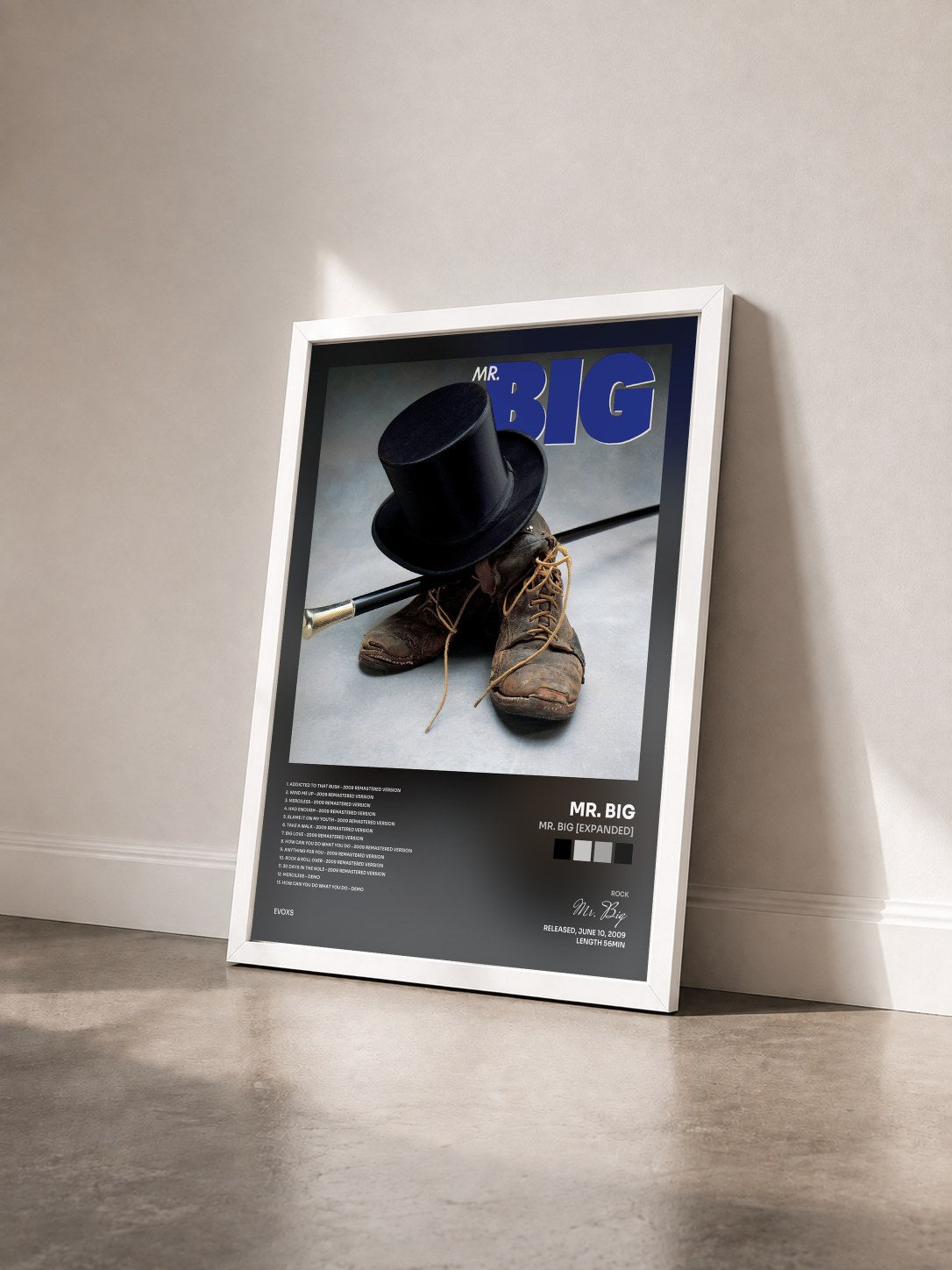 #blanc Tableau de l'album Mr. Big [Expanded] de Mr. Big vu de trois quarts, cadre blanc