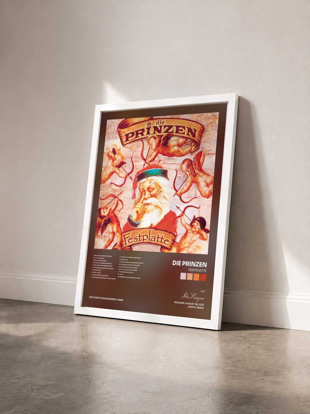 #blanc Tableau de l'album Festplatte de Die Prinzen vu de trois quarts, cadre blanc