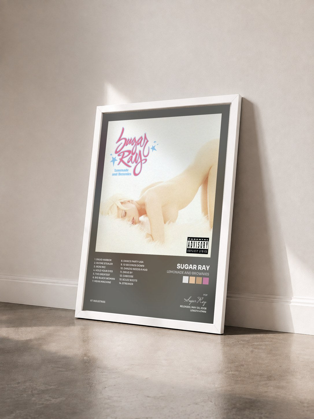#blanc Tableau de l'album Lemonade And Brownies de Sugar Ray vu de trois quarts, cadre blanc