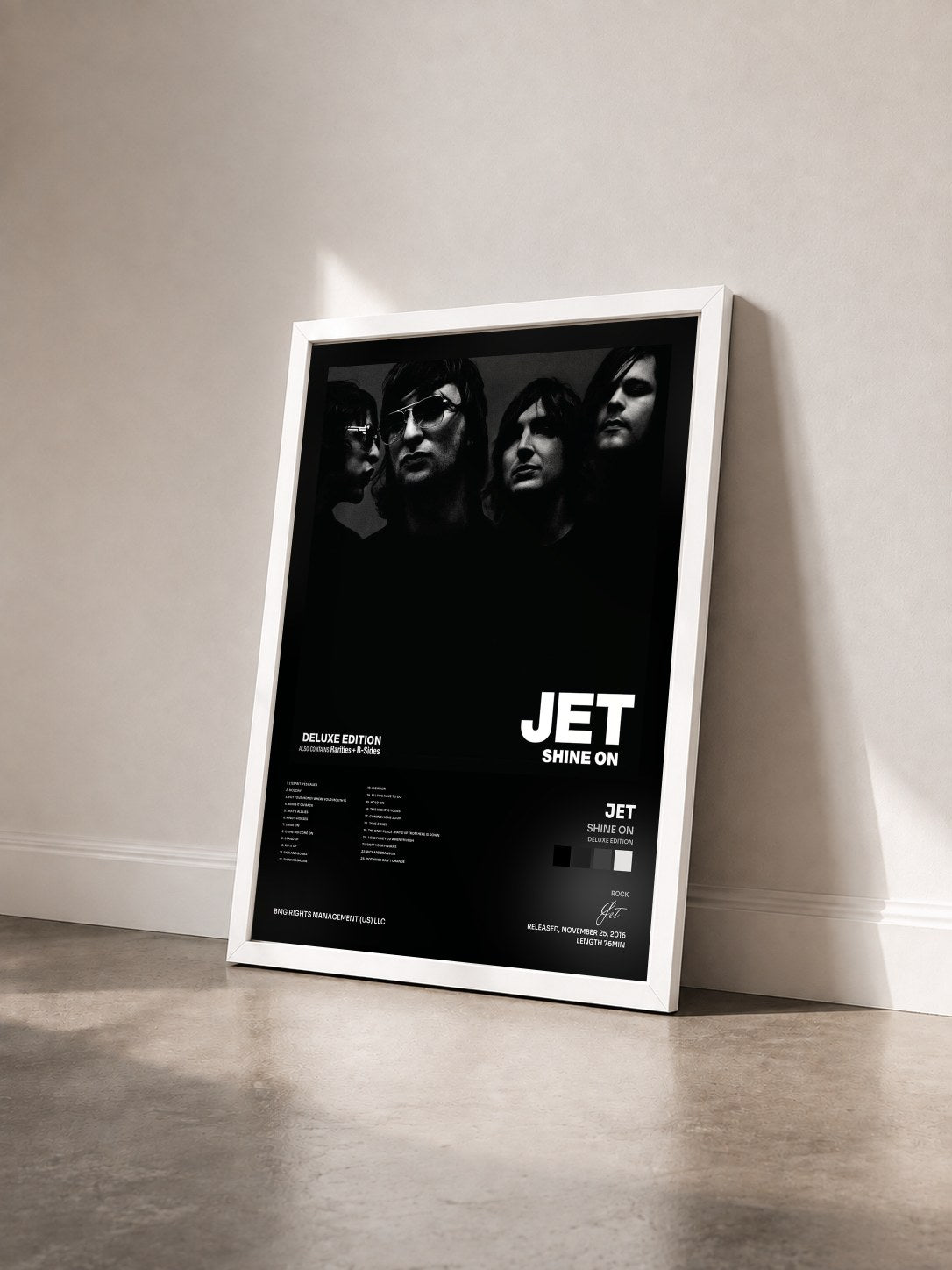 #blanc Tableau de l'album Shine On (Deluxe Edition) de Jet vu de trois quarts, cadre blanc