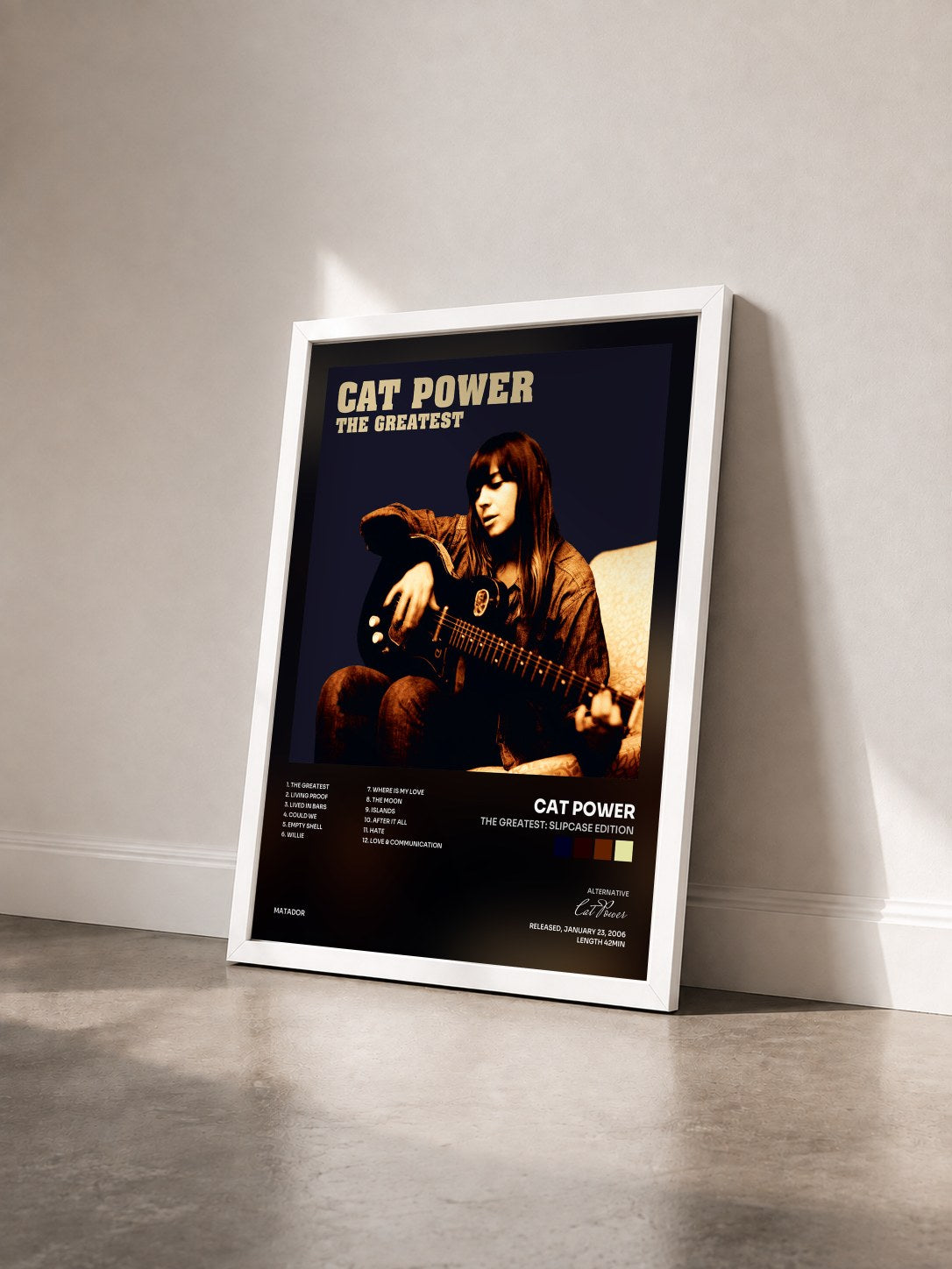 #blanc Tableau de l'album The Greatest: Slipcase Edition de Cat Power vu de trois quarts, cadre blanc