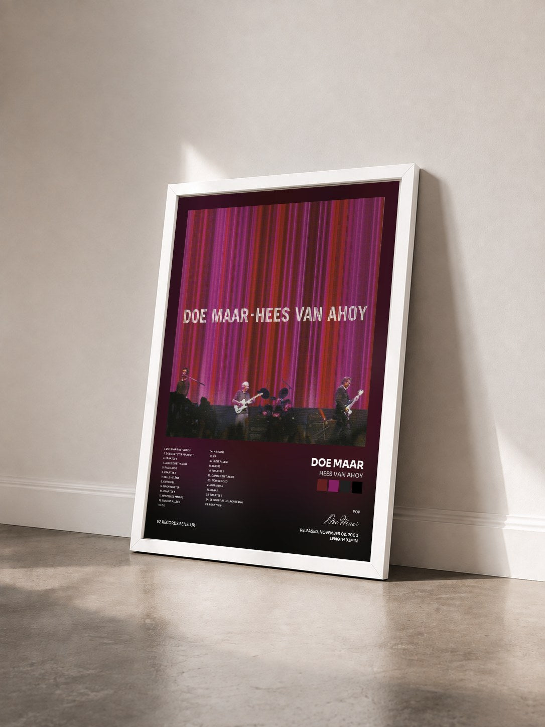 #blanc Tableau de l'album Hees Van Ahoy de Doe Maar vu de trois quarts, cadre blanc