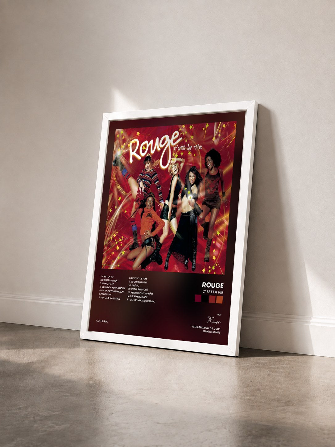 #blanc Tableau de l'album C' Est La Vie de Rouge vu de trois quarts, cadre blanc