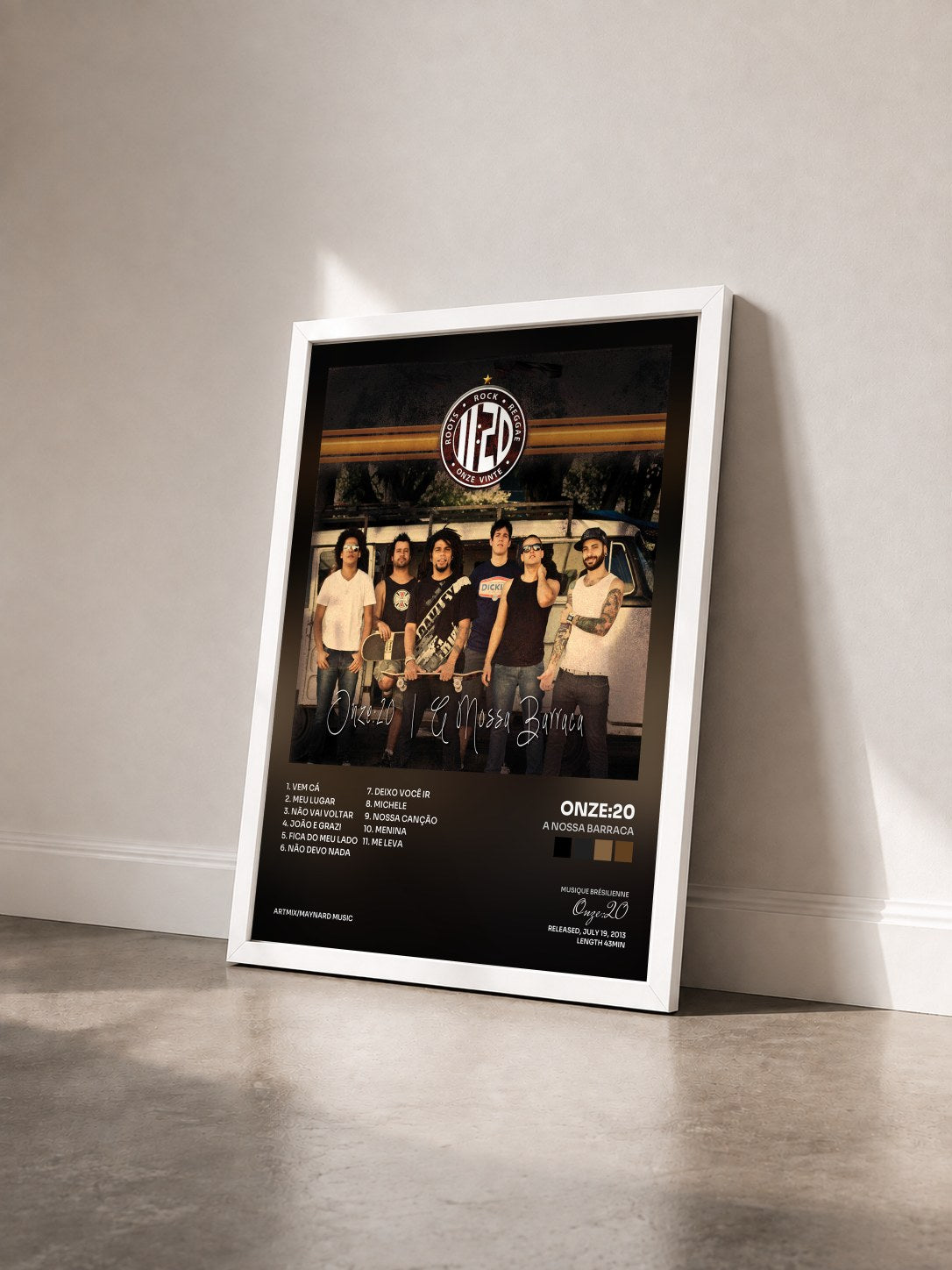 #blanc Tableau de l'album A Nossa Barraca de Onze:20 vu de trois quarts, cadre blanc