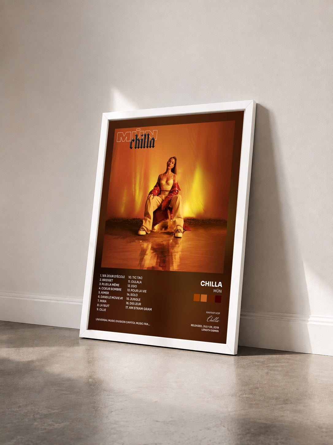 #blanc Tableau de l'album Mūn de Chilla vu de trois quarts, cadre blanc