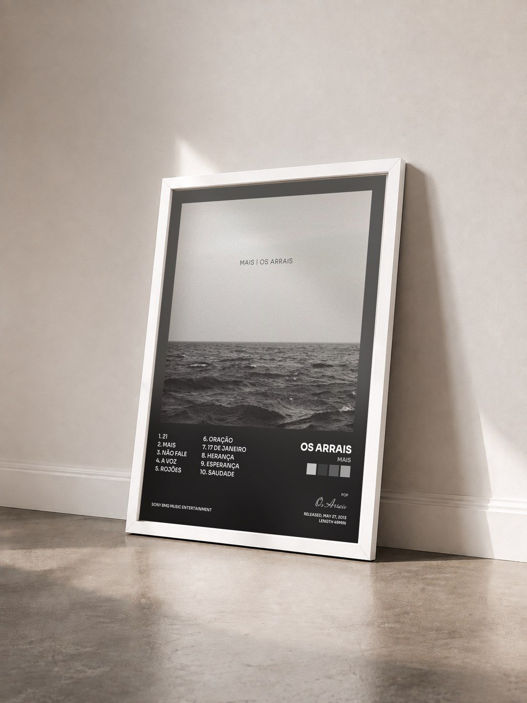 #blanc Tableau de l'album Mais de Os Arrais vu de trois quarts, cadre blanc