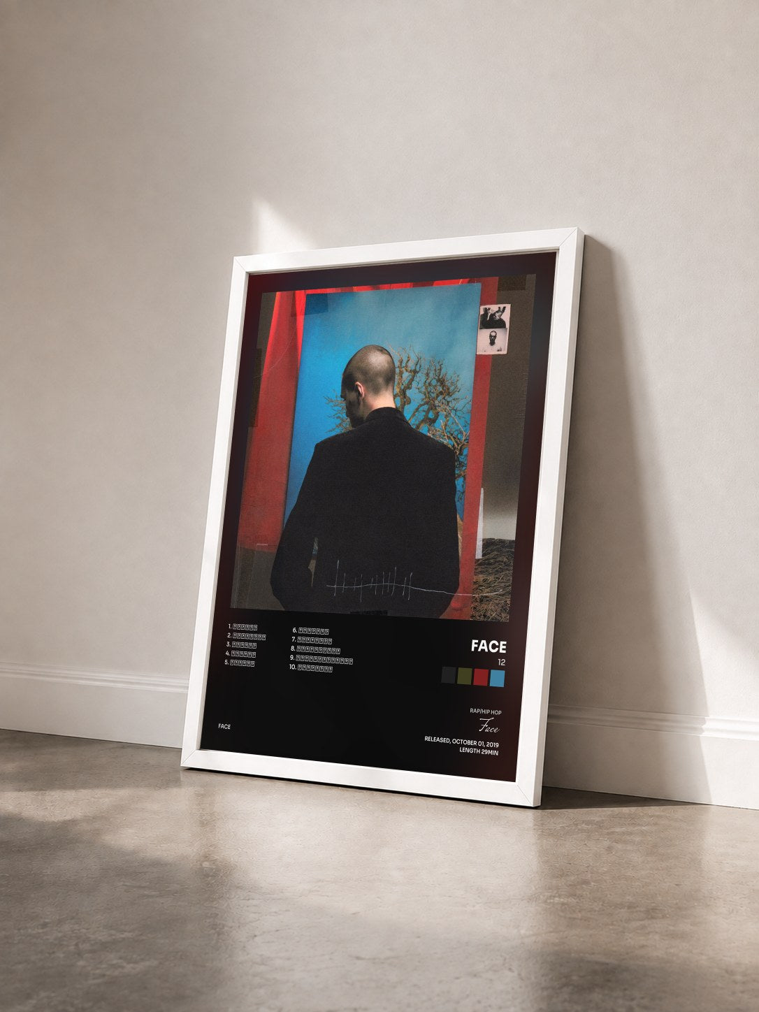 #blanc Tableau de l'album 12 de Face vu de trois quarts, cadre blanc