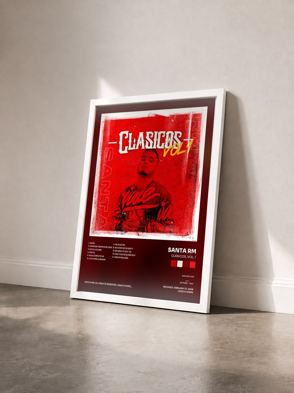 #blanc Clásicos, Vol. 1 by santa rm as a framed art print seen at an angle, white frame