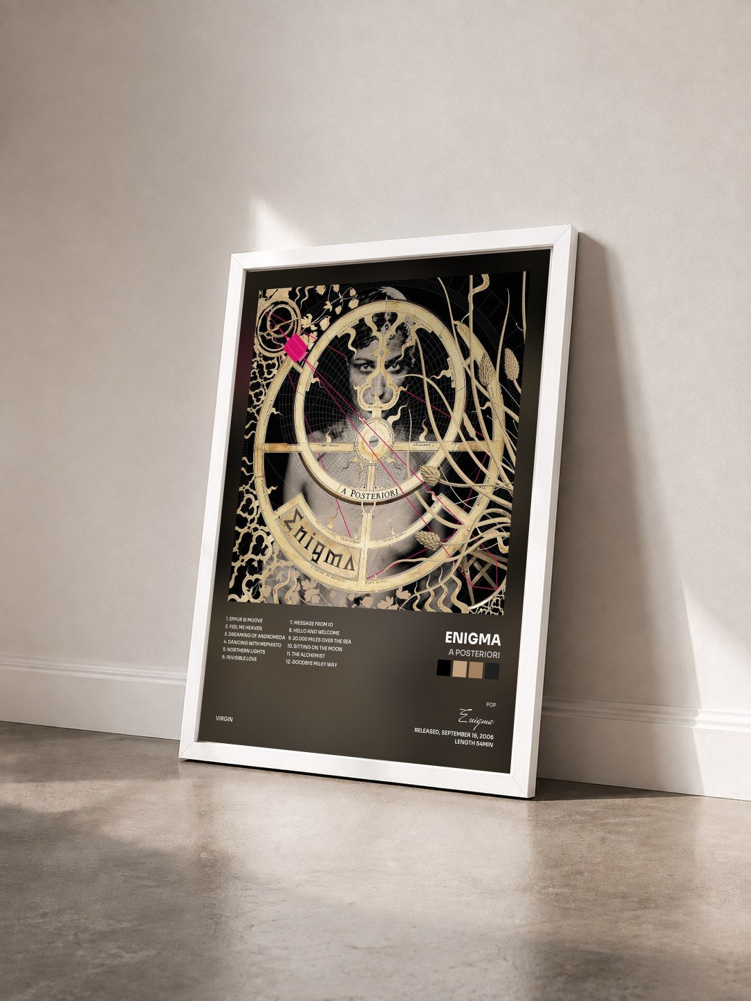 #blanc Tableau de l'album A Posteriori de Enigma vu de trois quarts, cadre blanc