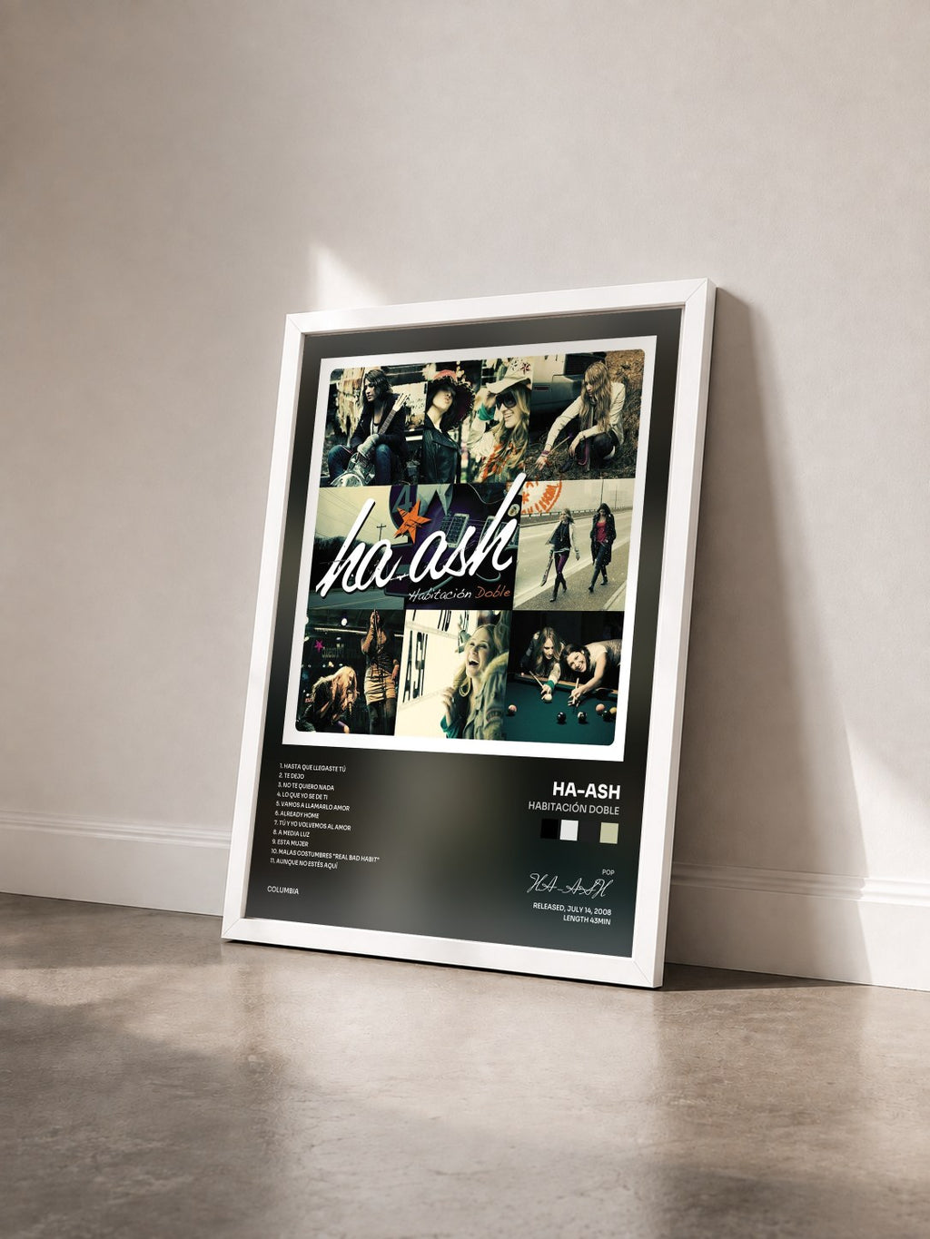 #blanc Habitación Doble by HA-ASH as a framed art print seen at an angle, white frame