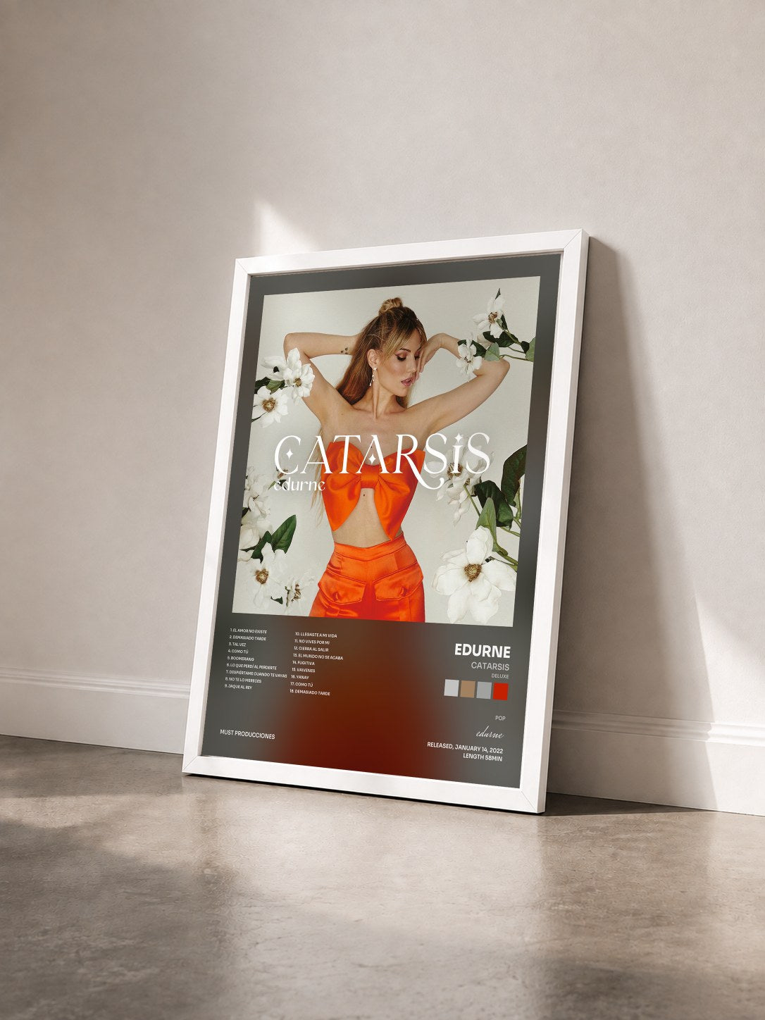 #blanc Tableau de l'album Catarsis (Deluxe) de edurne vu de trois quarts, cadre blanc