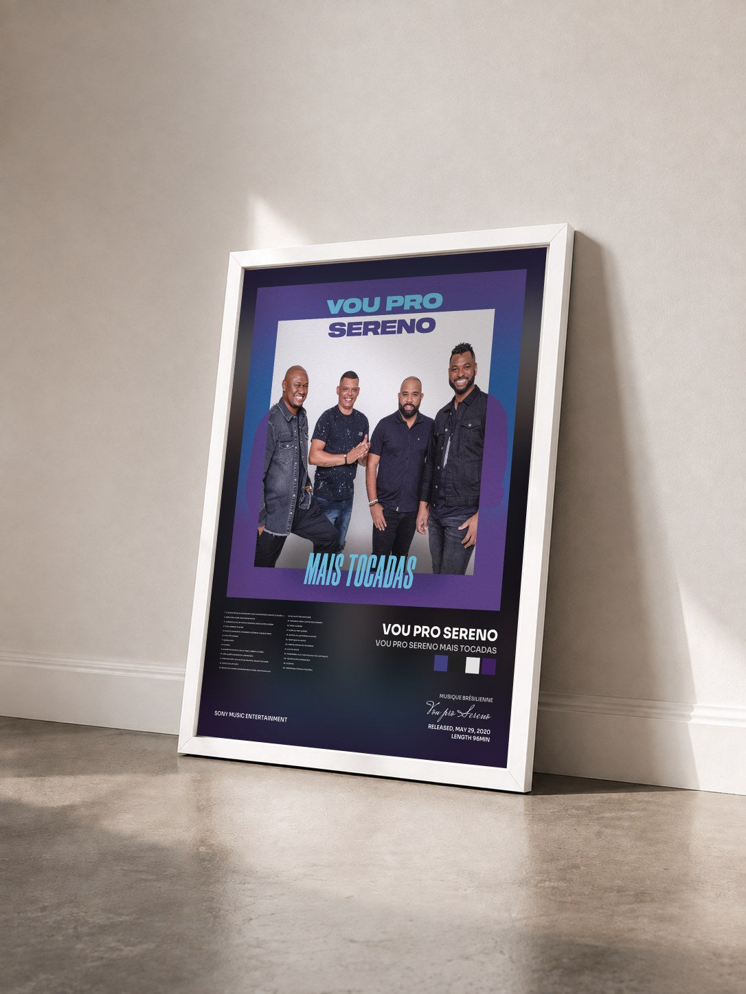 #blanc Tableau de l'album Vou Pro Sereno Mais Tocadas de Vou pro Sereno vu de trois quarts, cadre blanc