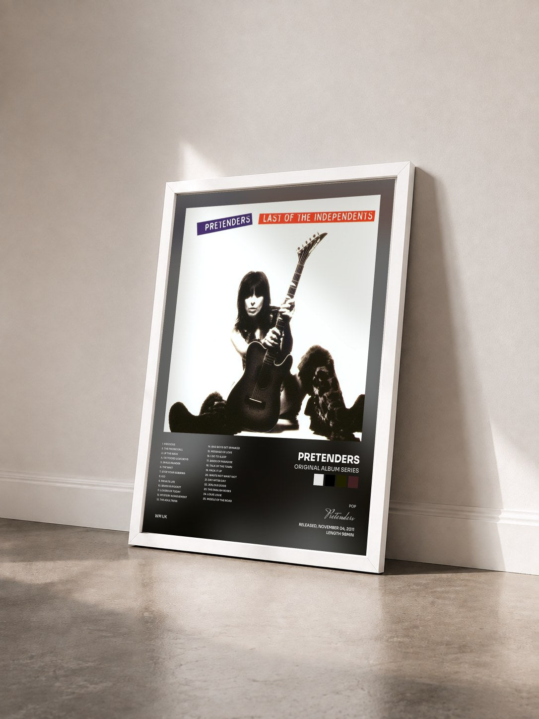 #blanc Tableau de l'album Original Album Series de Pretenders vu de trois quarts, cadre blanc