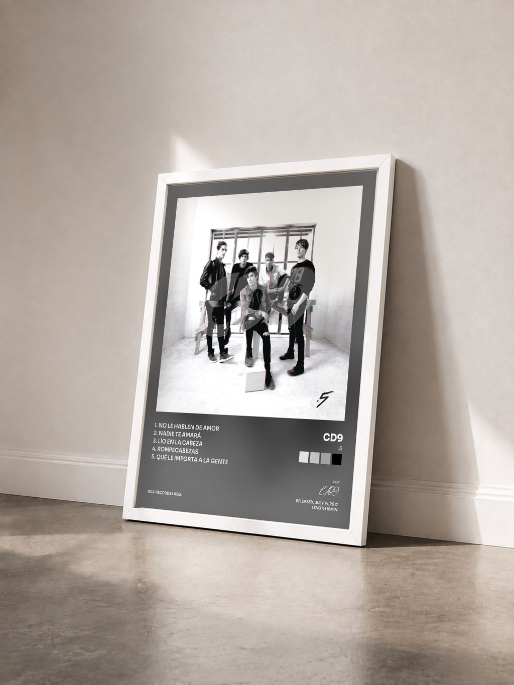 #blanc .5 by CD9 as a framed art print seen at an angle, white frame