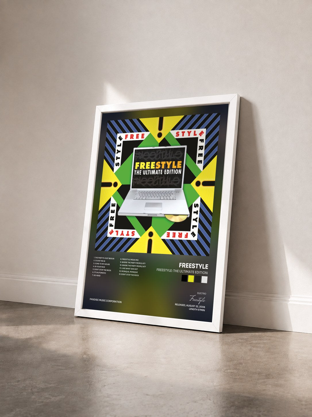 #blanc Tableau de l'album Freestyle: The Ultimate Edition de Freestyle vu de trois quarts, cadre blanc