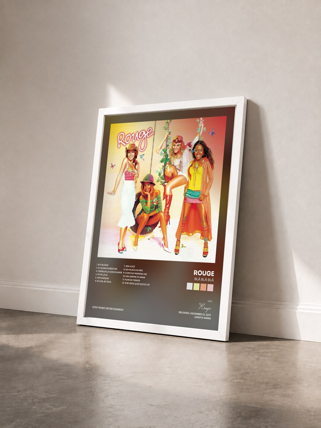 #blanc Tableau de l'album Blá Blá Blá de Rouge vu de trois quarts, cadre blanc
