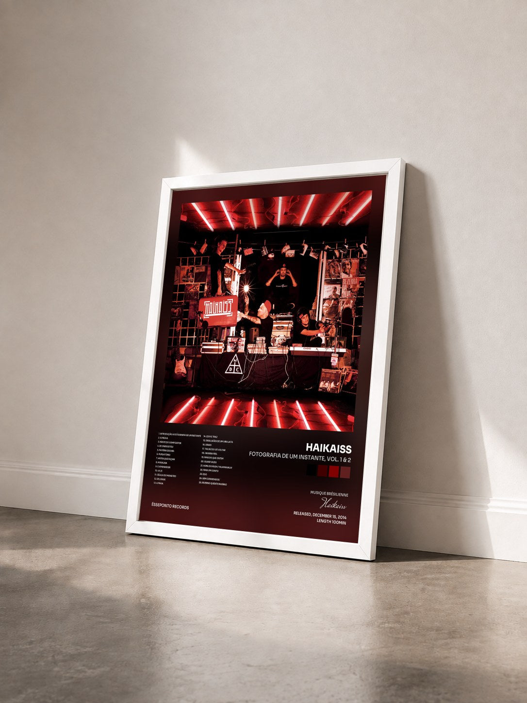 #blanc Tableau de l'album Fotografia de um Instante, Vol. 1 & 2 de Haikaiss vu de trois quarts, cadre blanc