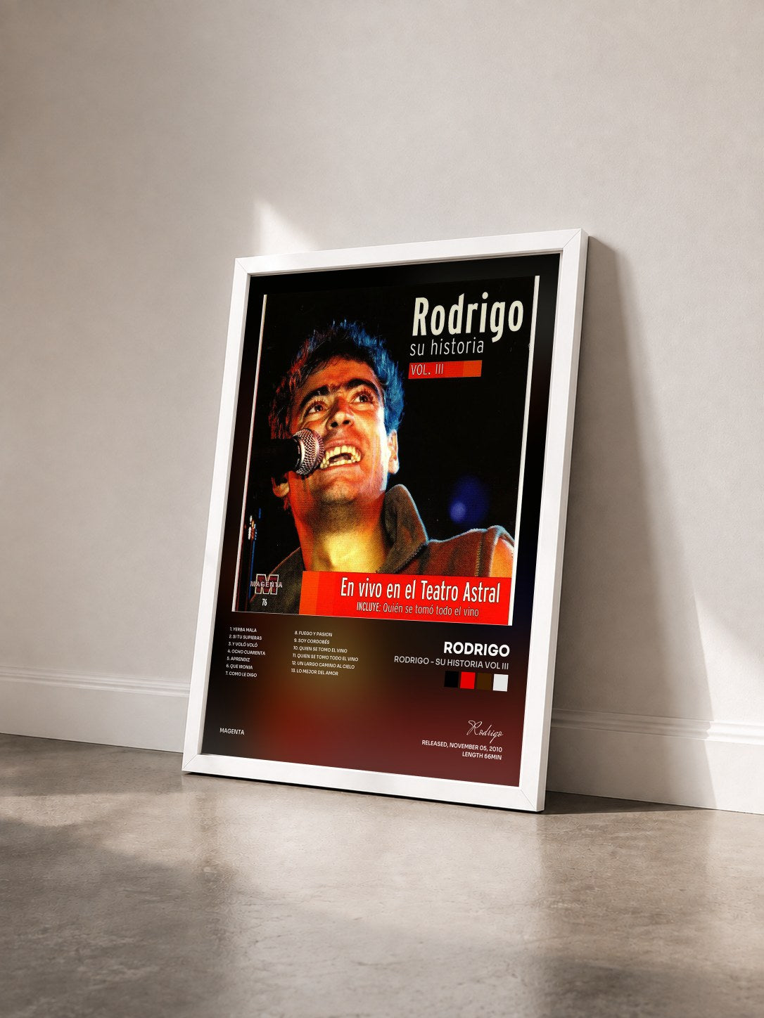 #blanc Tableau de l'album Rodrigo - Su historia Vol III de Rodrigo vu de trois quarts, cadre blanc