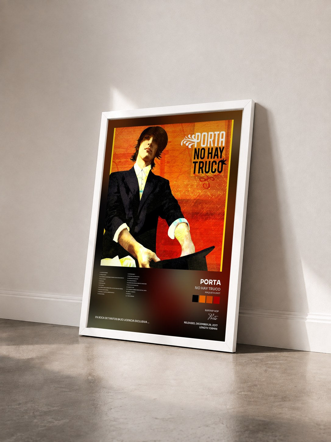 #blanc Tableau de l'album No Hay Truco (Maqueta 2007) de Porta vu de trois quarts, cadre blanc