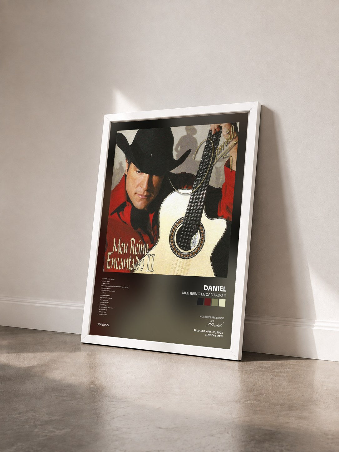 #blanc Tableau de l'album Meu reino encantado II de Daniel vu de trois quarts, cadre blanc
