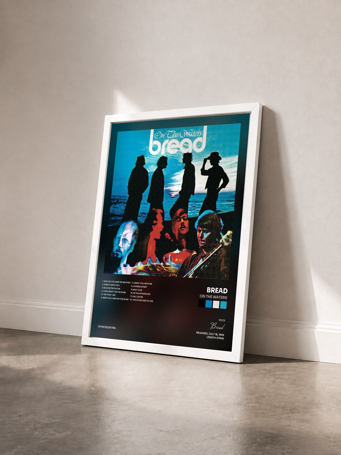 #blanc Tableau de l'album On the Waters de Bread vu de trois quarts, cadre blanc