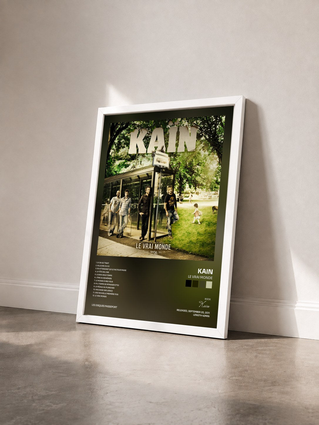 #blanc Tableau de l'album Le vrai monde de Kain vu de trois quarts, cadre blanc