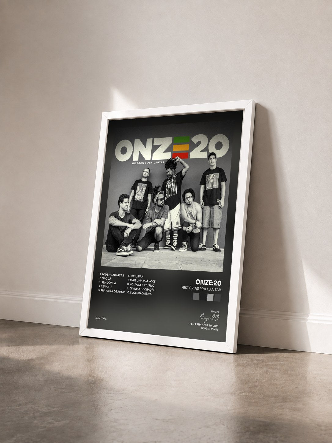 #blanc Tableau de l'album Histórias Pra Cantar de Onze:20 vu de trois quarts, cadre blanc