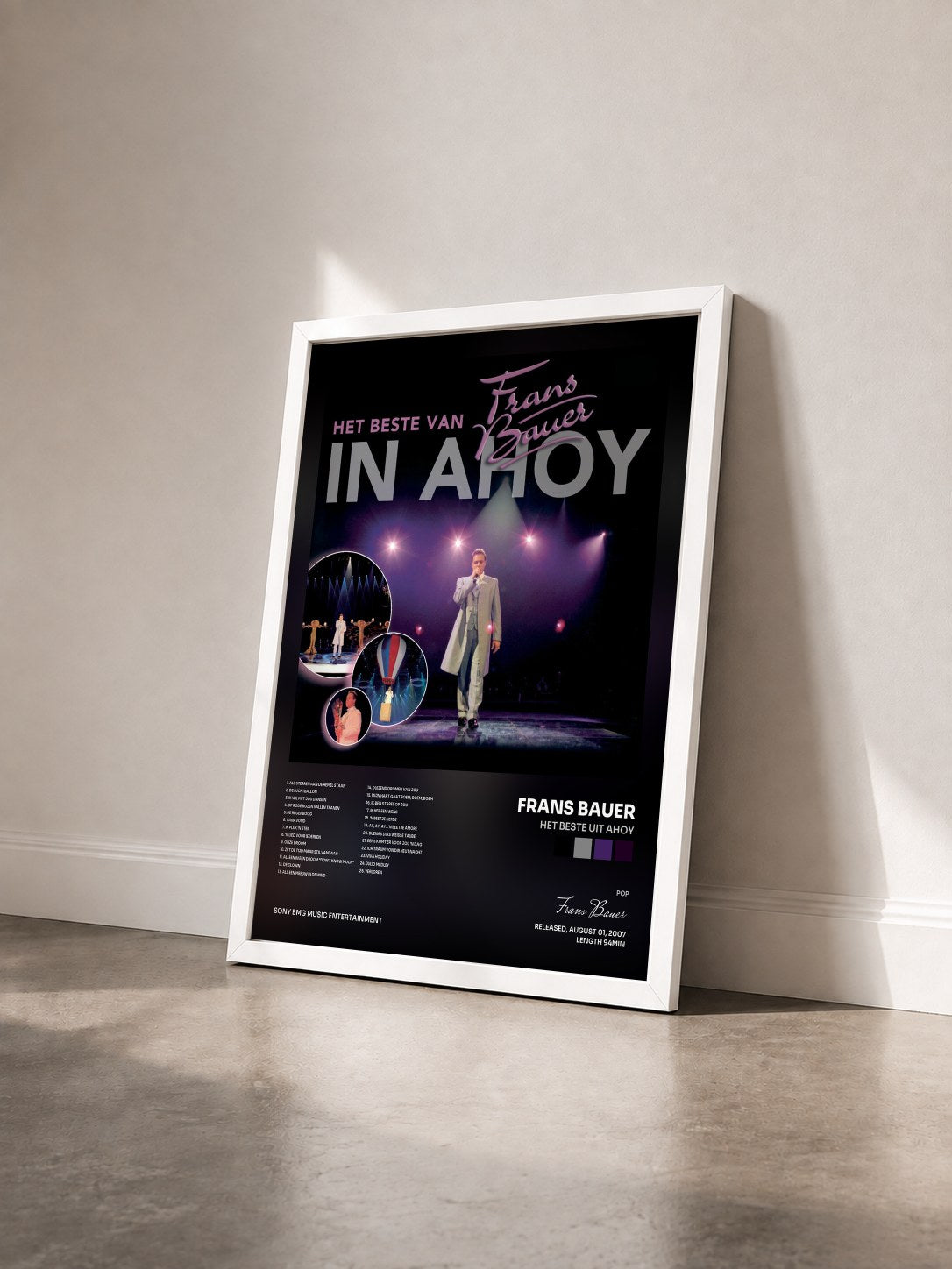 #blanc Tableau de l'album Het beste uit Ahoy de Frans Bauer vu de trois quarts, cadre blanc