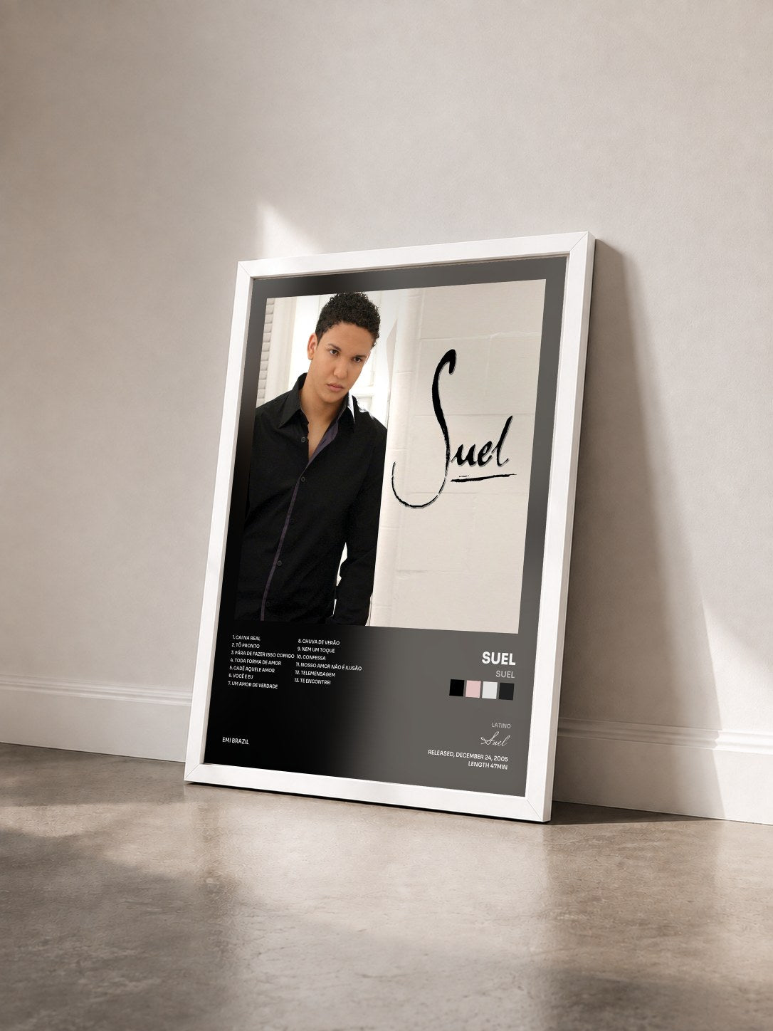 #blanc Tableau de l'album Suel de Suel vu de trois quarts, cadre blanc