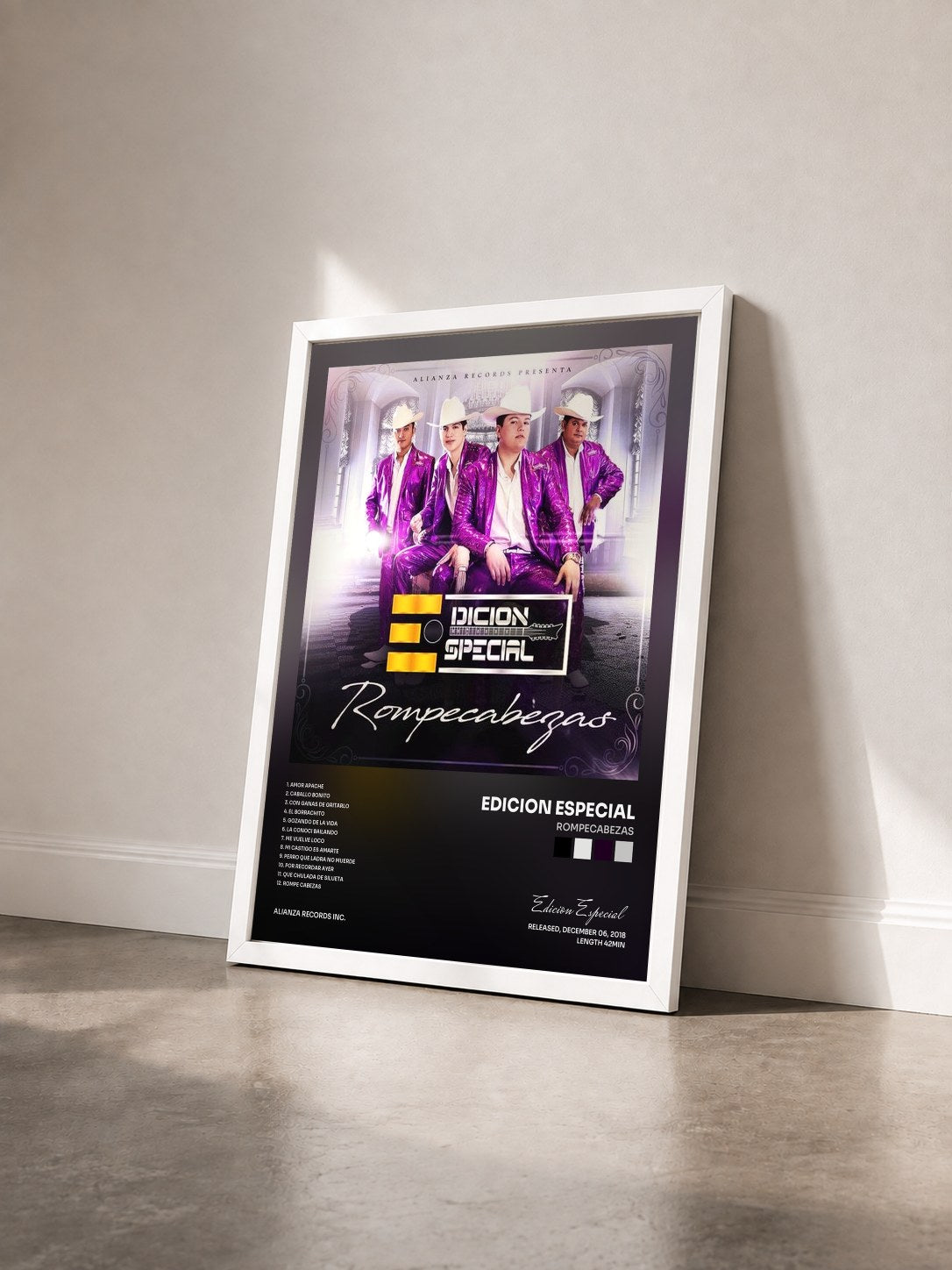 #blanc Tableau de l'album Rompecabezas de Edicion Especial vu de trois quarts, cadre blanc