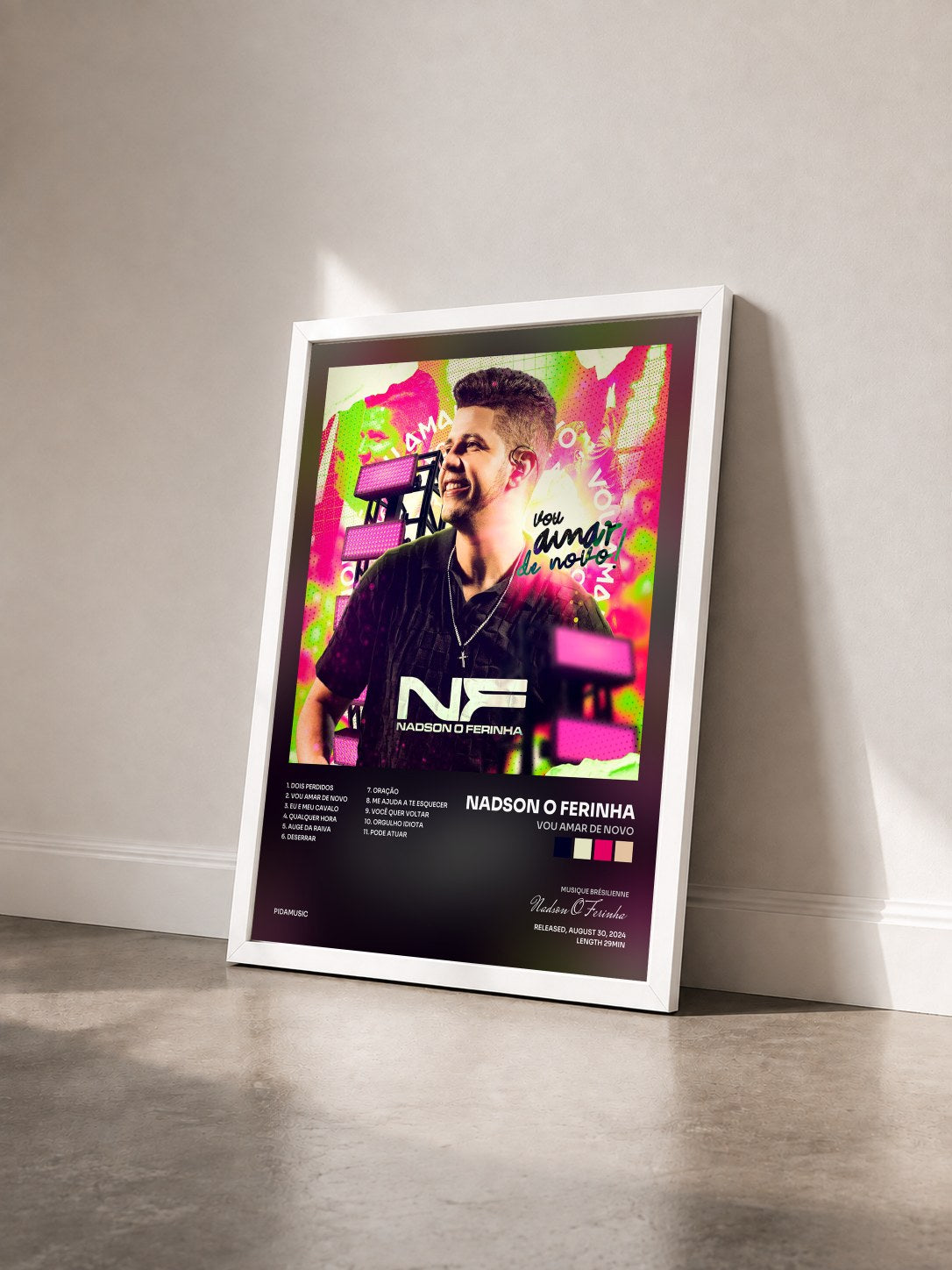 #blanc Tableau de l'album Vou Amar de Novo de Nadson O Ferinha vu de trois quarts, cadre blanc